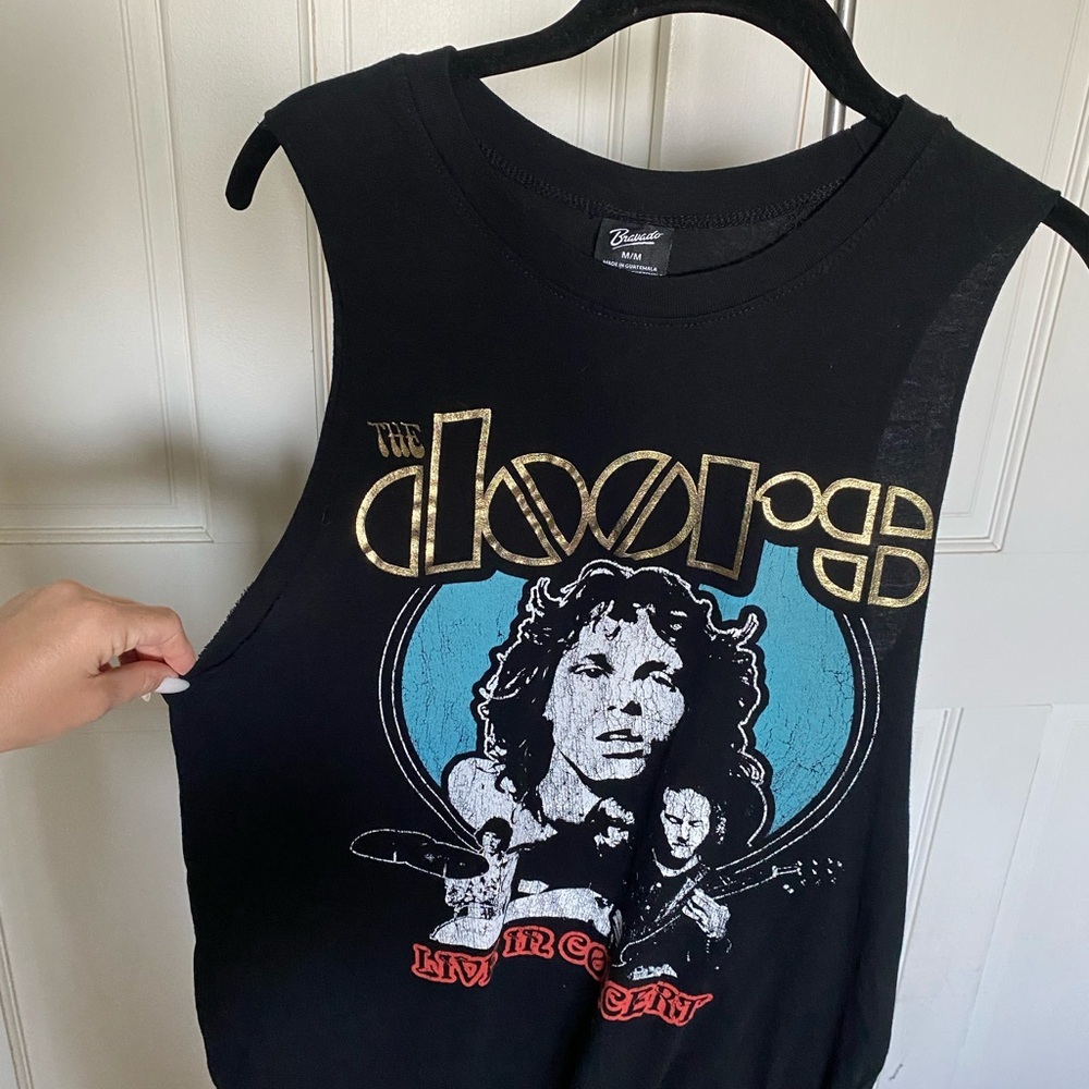 Black The Doors Graphic Tank Top